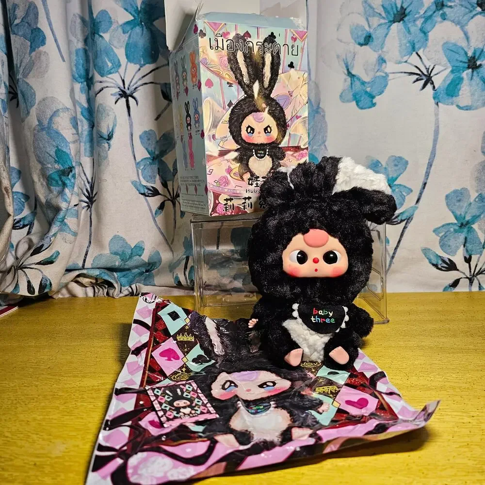 Baby Three Lily Rabbit Town V1 OPENED Black 180 Boba Eyes Pink Hair O Mouth